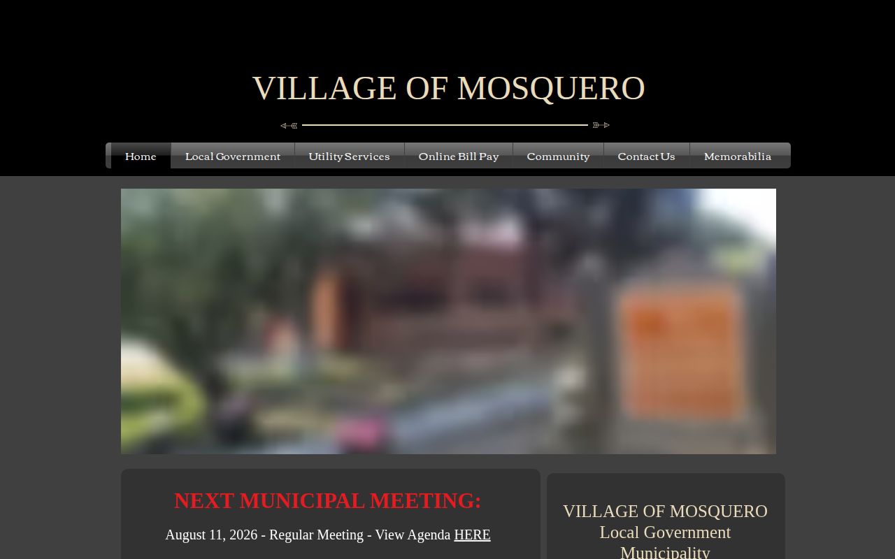 Harding County Mosquero public-record routing on the Village of Mosquero website